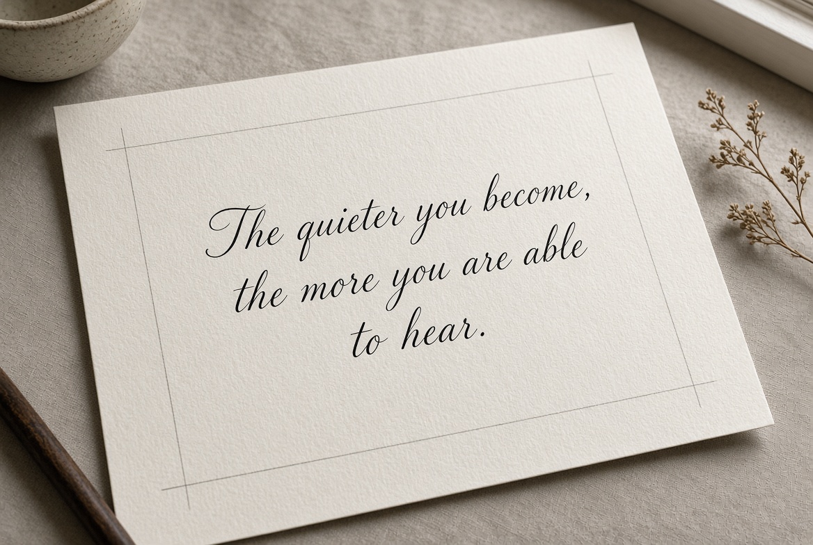 Finished short calligraphy text with careful margins and spacing